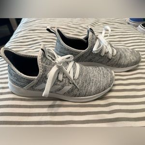 White and Black Adidas Cloudfoam Super - Women’s Size 6